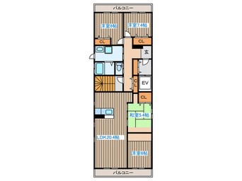 間取図 エテルノ河原町