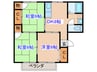 アメニティゾーン沖野 3DKの間取り