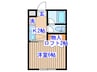 畳屋町ハイツ 1Kの間取り