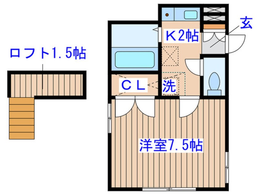 間取図 アイランドフラット