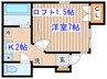 アイランドフラット 1Kの間取り