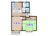 ベイリ－フハイツ 2DKの間取り