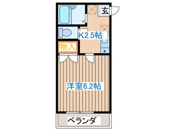 間取図 ﾋﾞｭｰﾊﾟﾚｽ長町