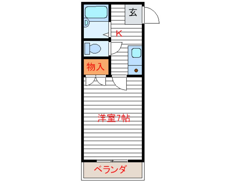 間取図 ﾋﾞｭｰﾊﾟﾚｽ長町