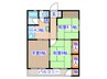 庄司ｱﾊﾟｰﾄ 3Kの間取り