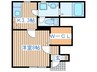 ソレイユパルクⅩⅡ番館 1Kの間取り