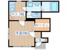 ソレイユパルクⅩⅡ番館 1Kの間取り