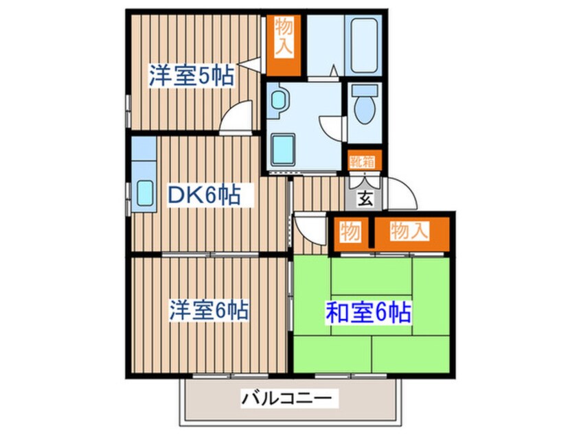 間取図 ビュ－ラ－シャトルパセリ館