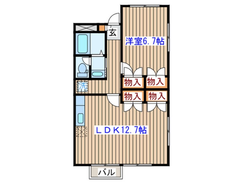 間取図 ロ－ザハイム荒巻中央