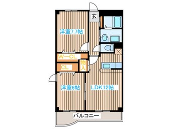 間取図 ウェストサイドガ－デン