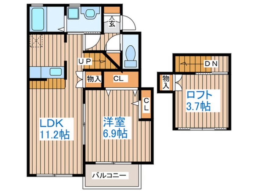 間取図 エスポワ－ルコマツⅡＢ館