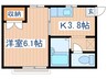 グリーンハイム 1Kの間取り