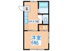 WISH河原町 1DKの間取り