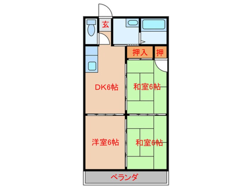 間取図 メルシーハイツ飯田　Ａ棟