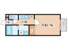 ヴィルボナール 1Kの間取り