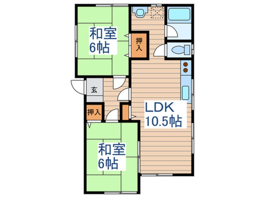 間取図 ハイツｇｕｒｅｎｍｏｅｒ･Ｓ･Ｋ