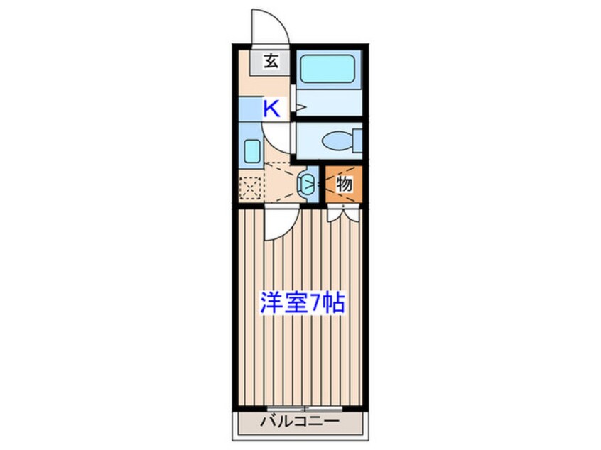 間取図 ｲﾝﾃﾘｼﾞｪﾝﾄ国見