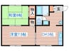 セゾンハイム 2DKの間取り