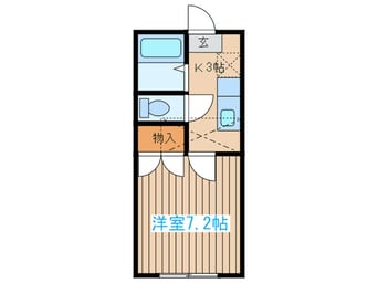 間取図 ﾎﾜｲﾄｷｬｯｽﾙ宮千代ビレジＢ棟