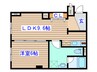 副都心ビル百番館木町通り 1LDKの間取り
