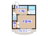 ドミ－ルキャロット2 1Kの間取り
