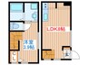 クレストコートⅠ 1LDKの間取り
