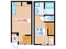 クレストコートⅠ 1LDKの間取り