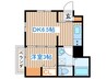 LibraCourt東仙台 1DKの間取り