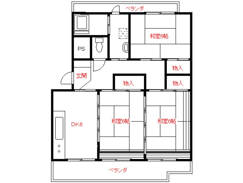 間取図 鹿野ハイツ