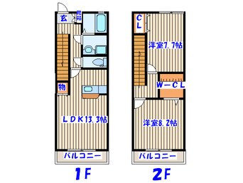 間取図 ティ－ブリッジ南吉成