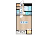 深山２ 1Kの間取り