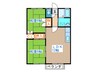 コーポハイブリッジ 2LDKの間取り