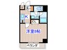 グラシアスはちまん 1Kの間取り
