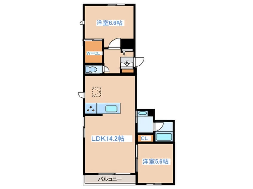 間取図 ハレオハナ