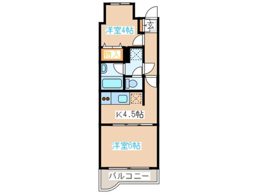 間取図 ﾀﾞｲｱﾊﾟﾚｽｽﾃ-ｼｮﾝﾌﾟﾗｻﾞ名取(305)