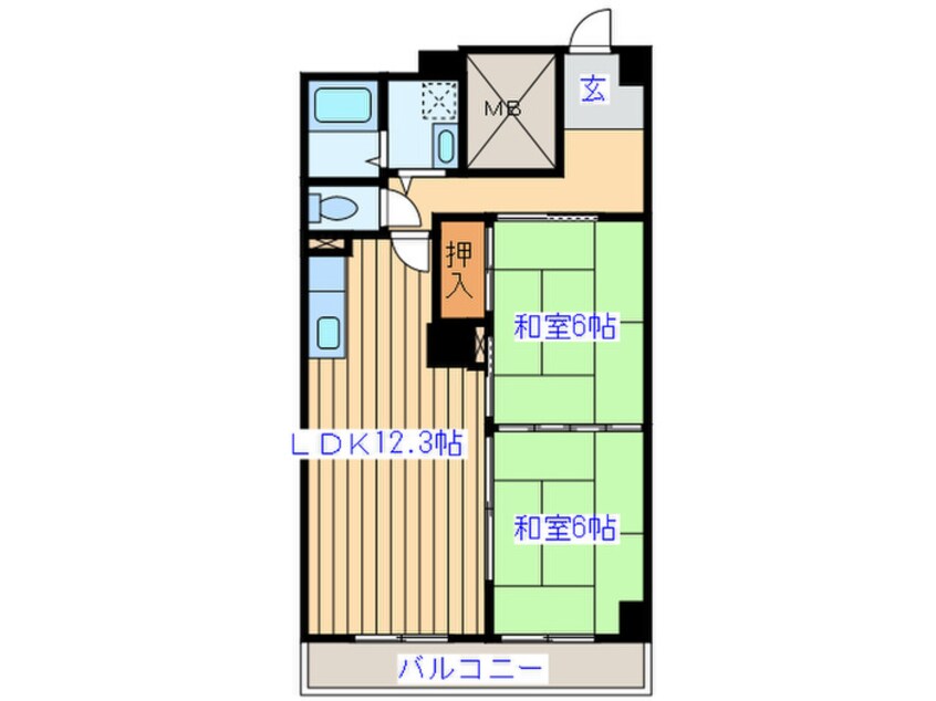 間取図 多賀城ロジュマンＧ棟