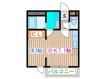 間取図 メリディアンなないろの里壱番館