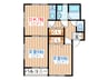 メリディアン南中山 2DKの間取り