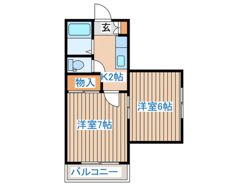 間取図 コーポ・岩谷