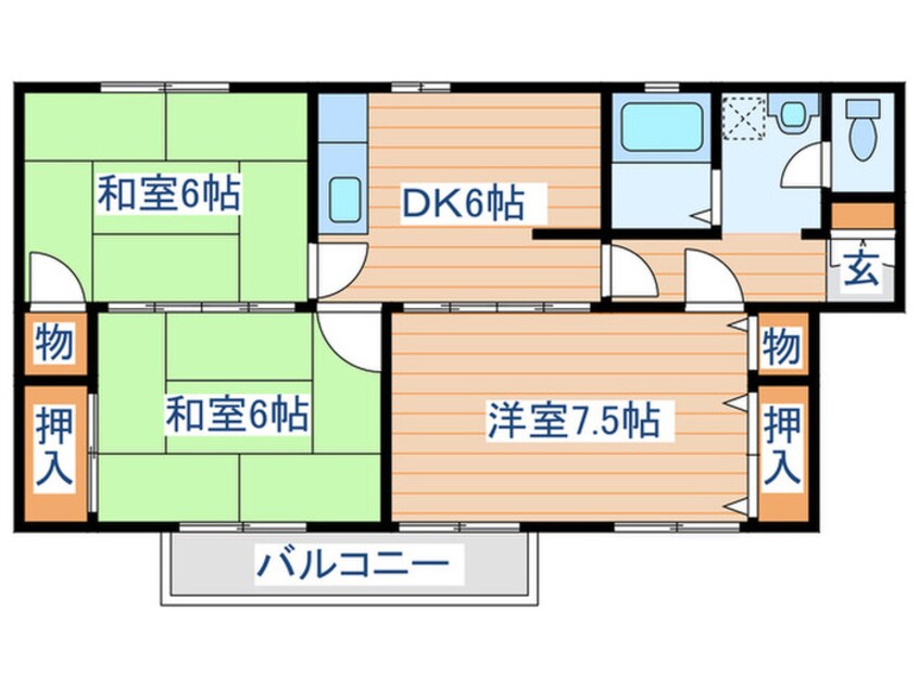 間取図 チェリ－ハウス