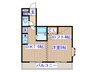 コ－ポアゼリア 1DKの間取り