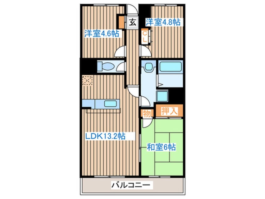 間取図 ラフィ－ヌ清水Ⅰ