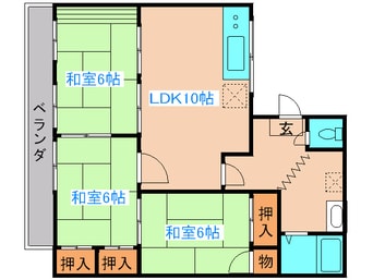 間取図 ｹﾔｷハイツ