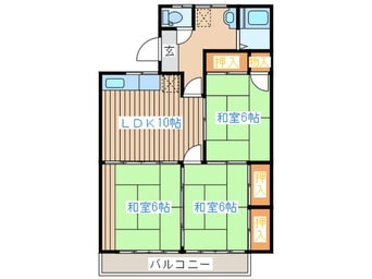 間取図 ｹﾔｷハイツ