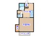 オ－レ東仙台Ⅰ 1DKの間取り
