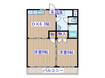 間取図 サンライズ　ハニ－