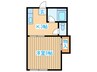 コ－ポ８ 1Kの間取り