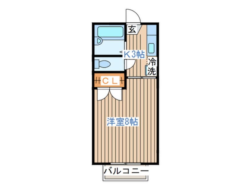 間取図 ｺﾝﾃｯｻ中山台