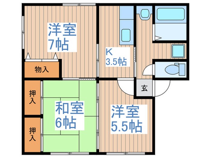 間取り図 ガ－デンヒルズ櫻井弐番館
