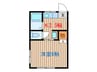 ＣＡＳＡあおば 1Kの間取り